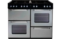 New World NW100GT Gas Range Cooker - Silver